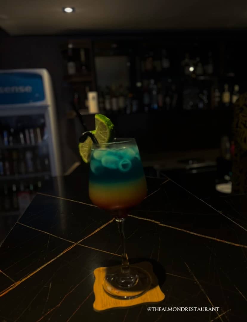 Layered Blue Cocktail
